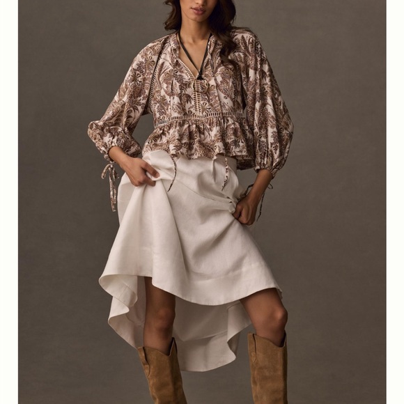 Linen Anthropologie blouse - Picture 3 of 8